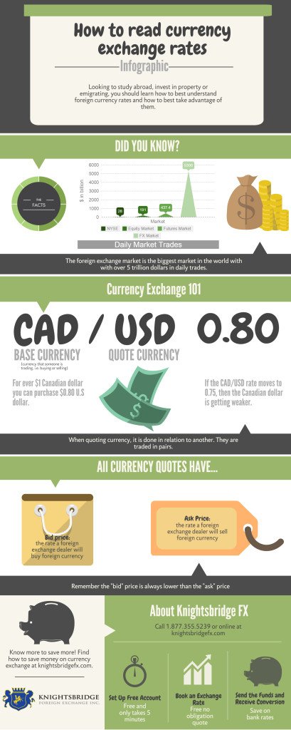 How to Read Currency Exchange Rates Infographic