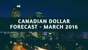 Canadian Dollar Forecast March 2016