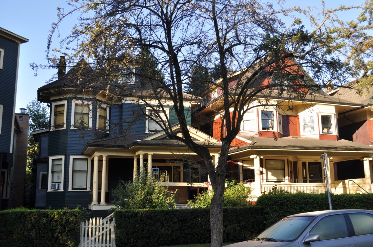 house in vancouver with blue wood siding