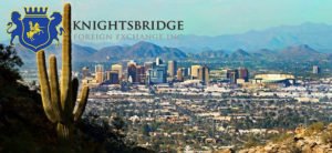 phoenix arizona skyline by foreign currency exchange