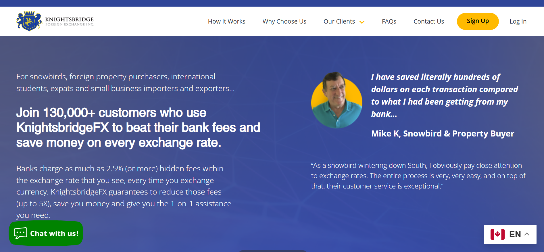 Knightsbridge offers high-quality, affordable money transfers and currency exchange, with over 130,000 satisfied customers