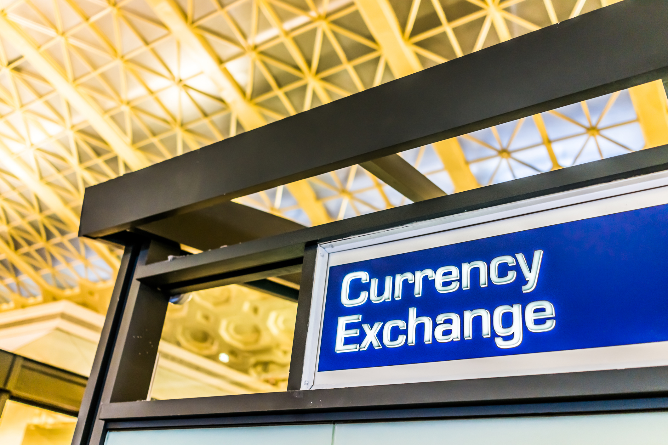 Airport and mall currency exchange